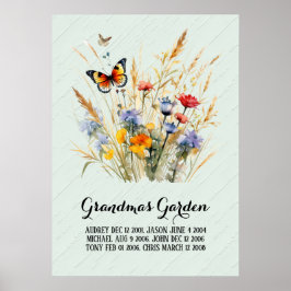Grandma Garden Herzstück Großkinder Poster