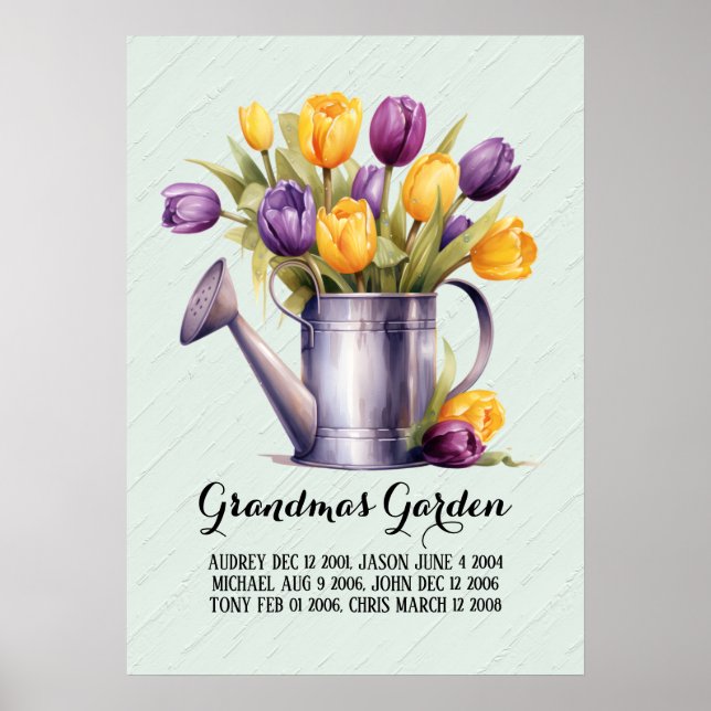 Grandma Garden Herzstück Großkinder Poster (Vorne)