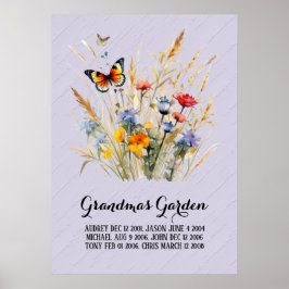 Grandma Garden Herzstück Großkinder Poster