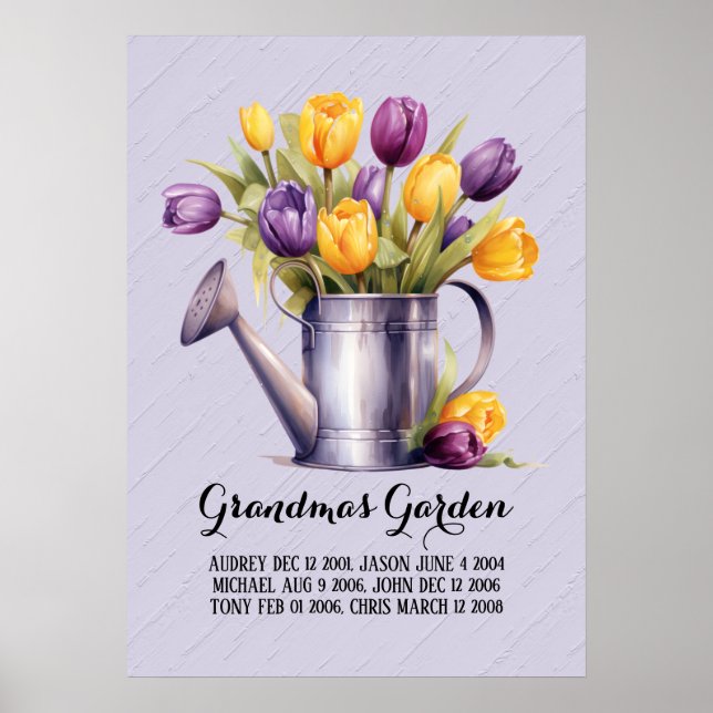Grandma Garden Herzstück Großkinder Poster (Vorne)