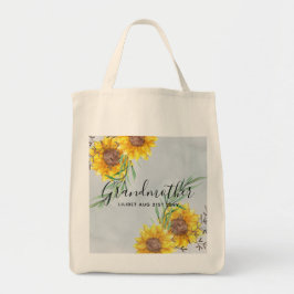 GRANDMA Geschenke - Sonnenblume Gefühlt Personalis Tragetasche