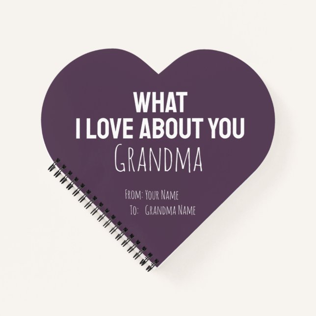 Grandma Gifts Grandmother Keepsake Simple For Her Notizbuch (Vorderseite)
