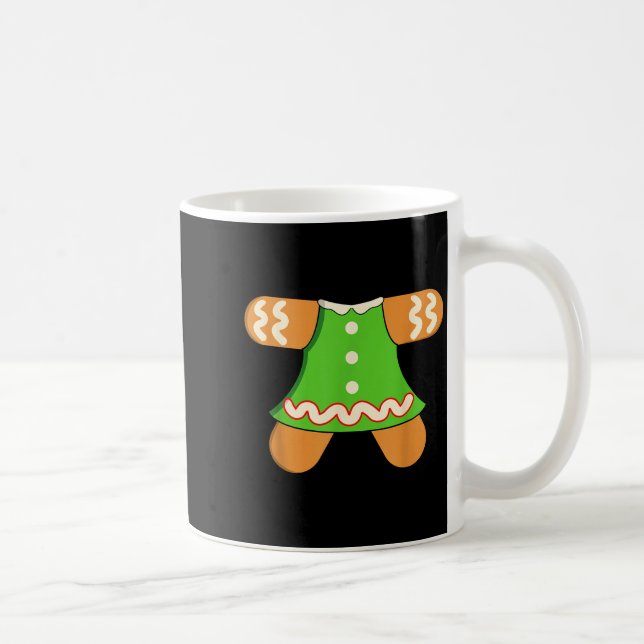 Grandma Gingerbread Man Costume Matching Christmas Kaffeetasse (Rechts)
