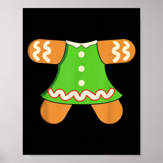 Grandma Gingerbread Man Costume Matching Christmas Poster (Vorne)