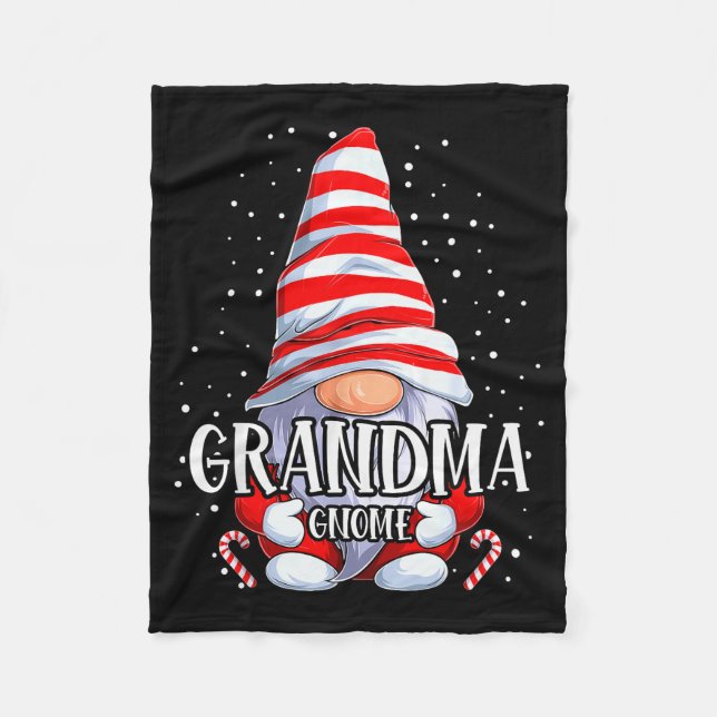 Grandma Gnome Christmas Pajamas Matching Family Gr Fleecedecke (Vorderseite)