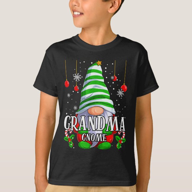 Grandma Gnome Christmas Pajamas Matching Family Gr T-Shirt (Vorderseite)