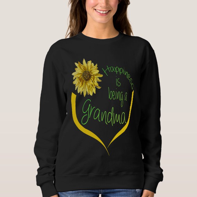 Grandma   Happiness Is Being A Grandma  Sunflower Sweatshirt (Vorderseite)