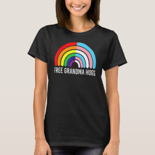 Grandma Hugs Rainbow Transgender Flag Lgbtq G T-Shirt