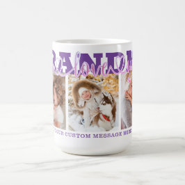 GRANDMA I Liebe Sie 3 Fotos Lila Rosa Kaffeetasse