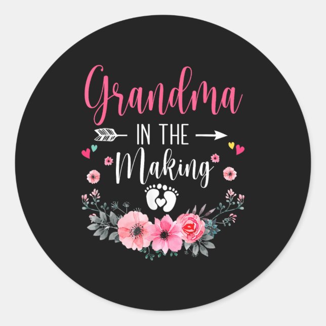 Grandma In The Making Vitro Fertilization Pregnanc Runder Aufkleber (Vorderseite)