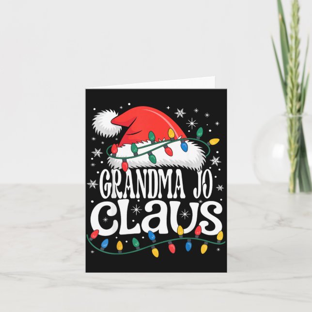 Grandma Jo Claus Funny Xmas Christmas Grandma Holi Karte (Vorderseite)
