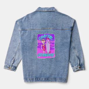 Grandma Küste Totally Trending Fun Cartoon Jeansjacke