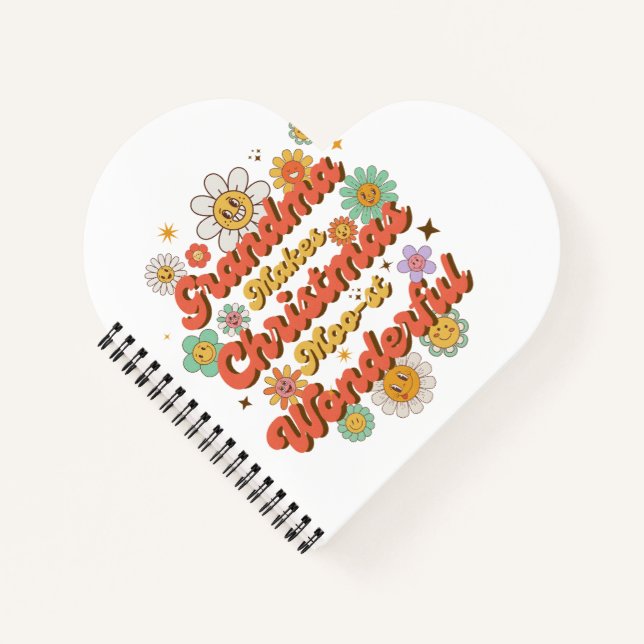 Grandma Makes Christmas Moo-st Wonderful Notizbuch (Vorderseite)