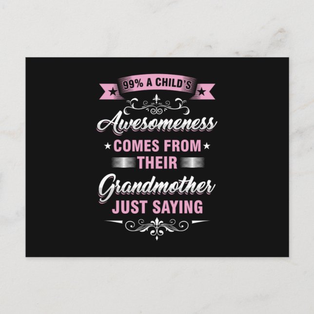 Grandma Nana Granny Funny Grandmom Family Gift 99  Postkarte (Vorderseite)