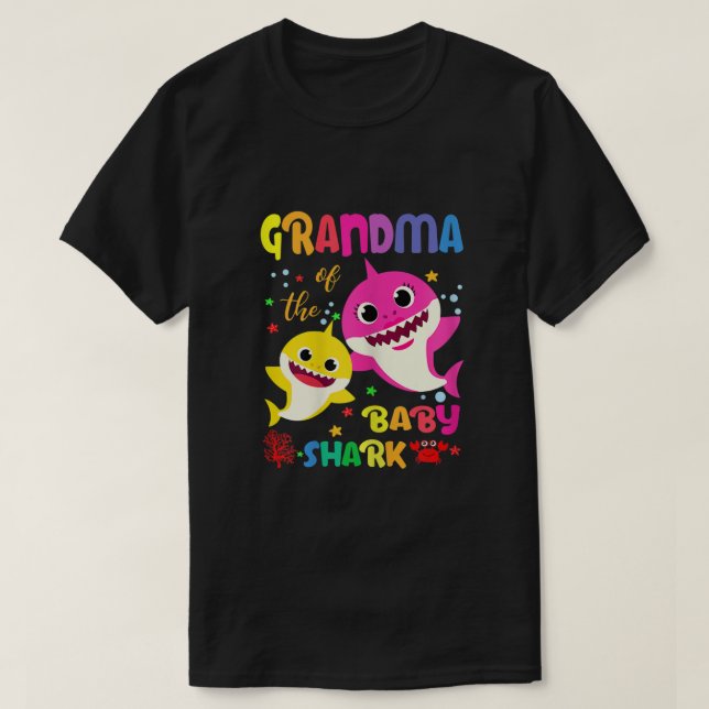 Grandma Of The Baby Shark Birthday Grandma Shark  T-Shirt (Design vorne)