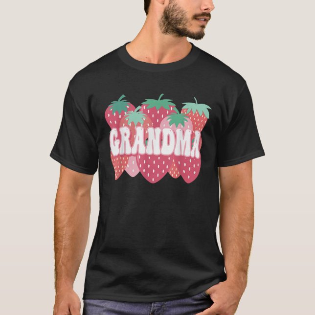 Grandma Of The Berry First Birthday Strawberry Fam T-Shirt (Vorderseite)