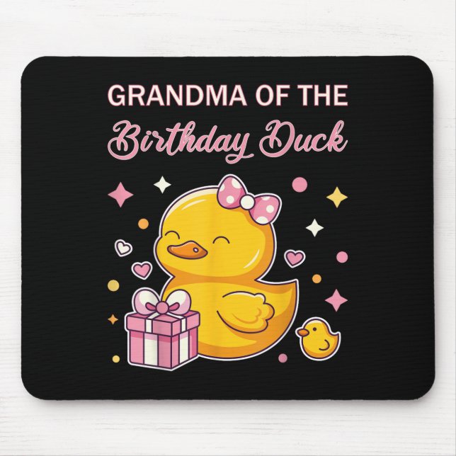 Grandma Of The Birthday Duck Christmas Anime Party Mousepad (Vorne)