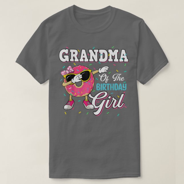 Grandma Of The Birthday Girl Donut  Matching Famil T-Shirt (Design vorne)