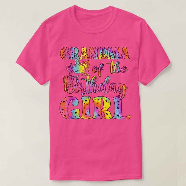 Grandma Of The Birthday Girl Shirt Unicorn Nana Ti (Design vorne)