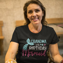 Grandma of the Birthday Mermaid – Mermaid Birthday Tri-Blend Shirt