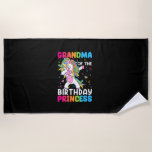 Grandma of the Birthday Princess Dabbing Unicorn G Strandtuch<br><div class="desc">Grandma of the Birthday Princess Dabbing Unicorn Girls Gift Long Sleeve T-Shirt</div>