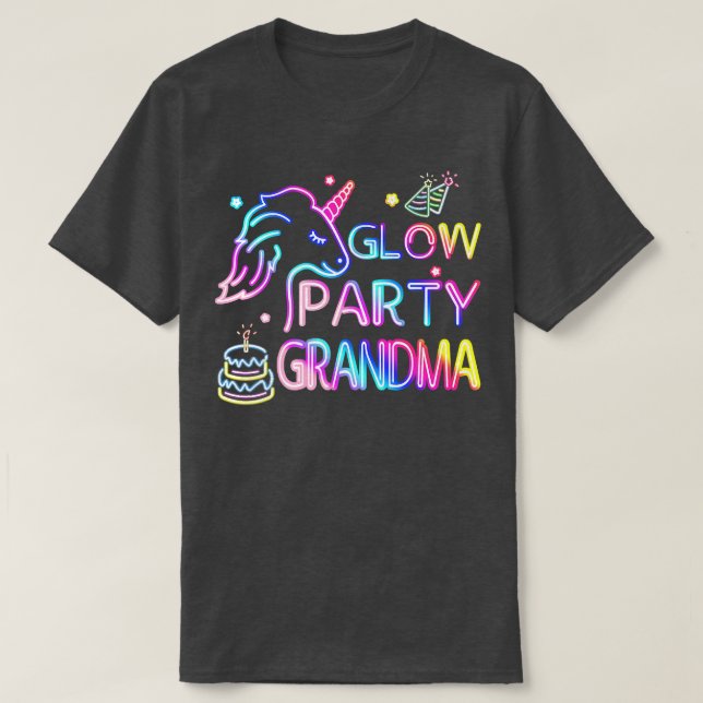 Grandma Of The Birthday Unicorn Girl Thema amily B T-Shirt (Design vorne)