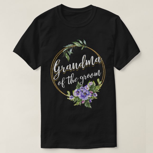 Grandma Of The Groom Wedding Bachelor Party Grandm T-Shirt (Design vorne)