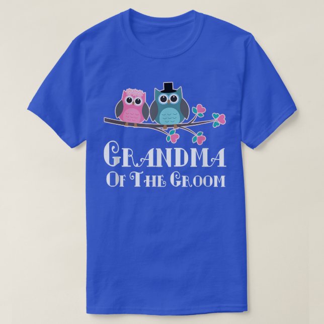 Grandma Of The Groom Wedding Bridal Party  T-Shirt (Design vorne)
