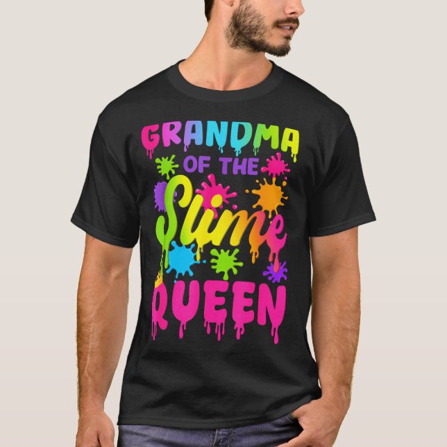 Grandma Of The Slime Queen Birthday Girl Family Pa T-Shirt (Vorderseite)