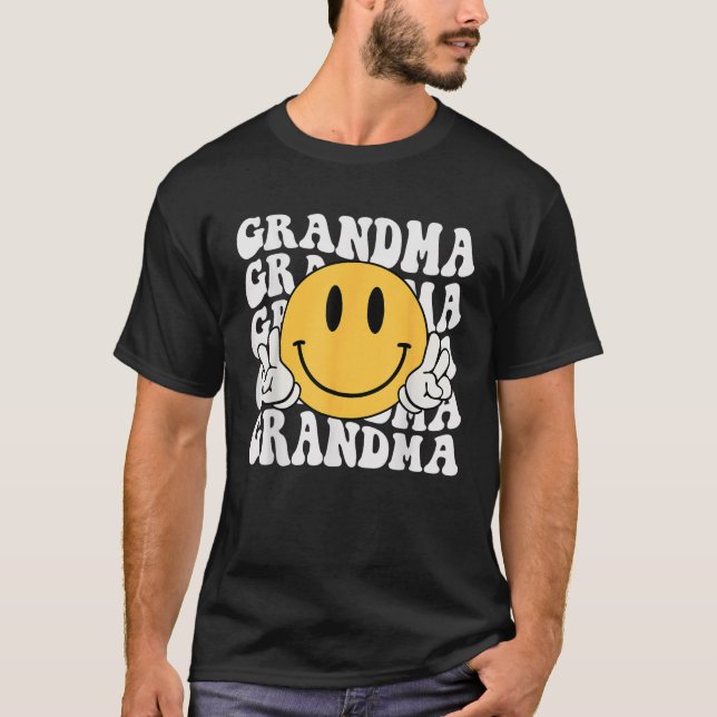 Grandma One Happy Dude Birthday Family Matching Sm T-Shirt (Vorderseite)