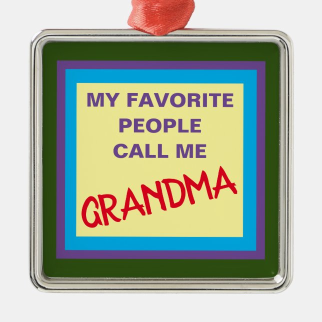 GRANDMA ORNAMENT AUS METALL (Vorne)