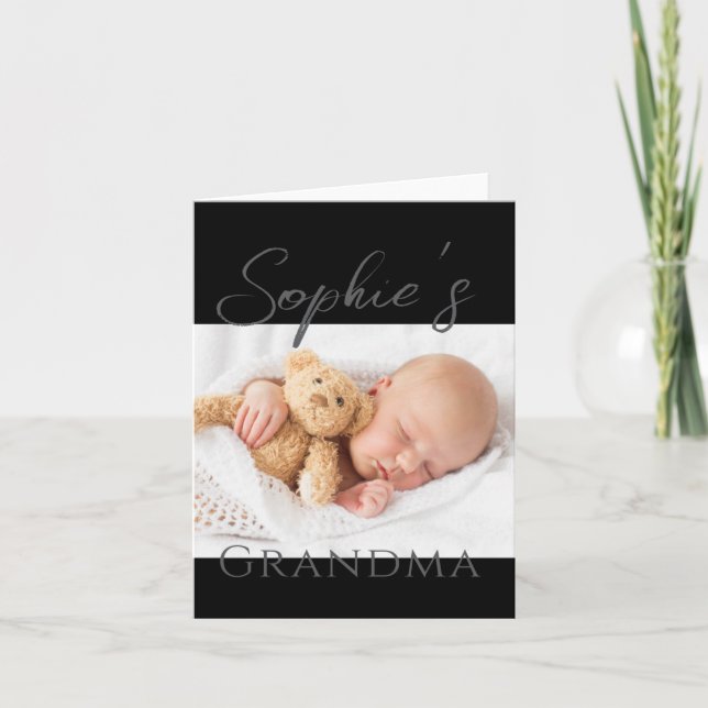 Grandma Photo T Shirt  Karte (Vorderseite)