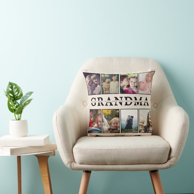 Grandma Pillow – 8 Photos & Grandkids’ Names Kissen (Stuhl )