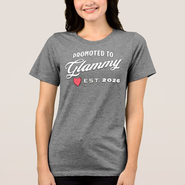 Grandma Promotion For New Baby In 2026 Tri-Blend Shirt (Vorderseite)