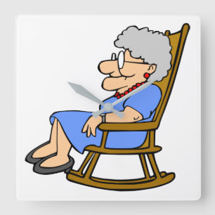 Grandma Quadratische Wanduhr