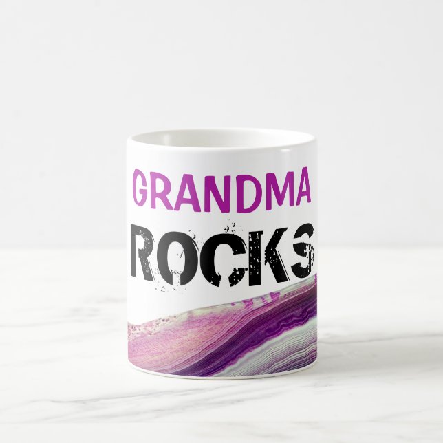 *~* Grandma Rocks Lapidaler Agate Stone Kaffeetasse (Mittel)