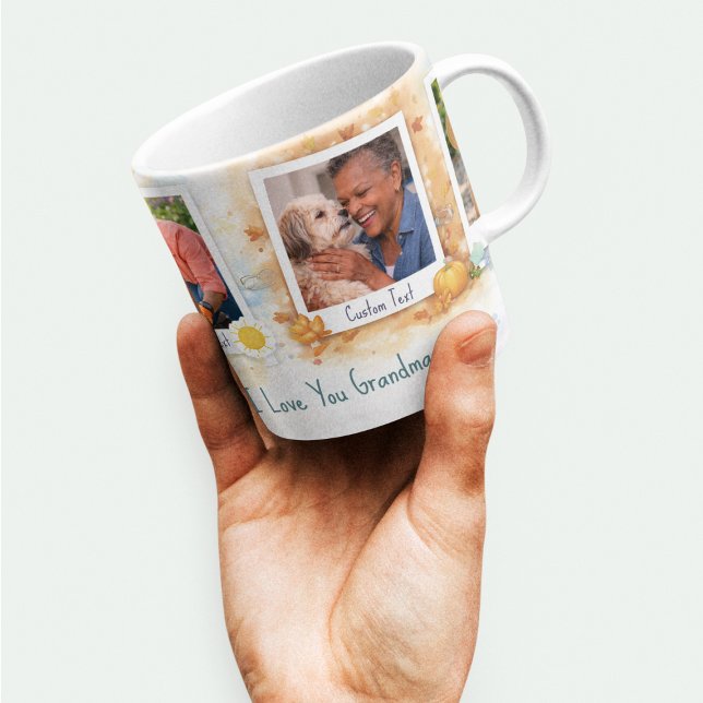 Grandma Seasonal Memories Photo Collage Specialty  Prozellantasse (Grandma Seasonal Memories Photo Collage Specialty Bone China Mug)