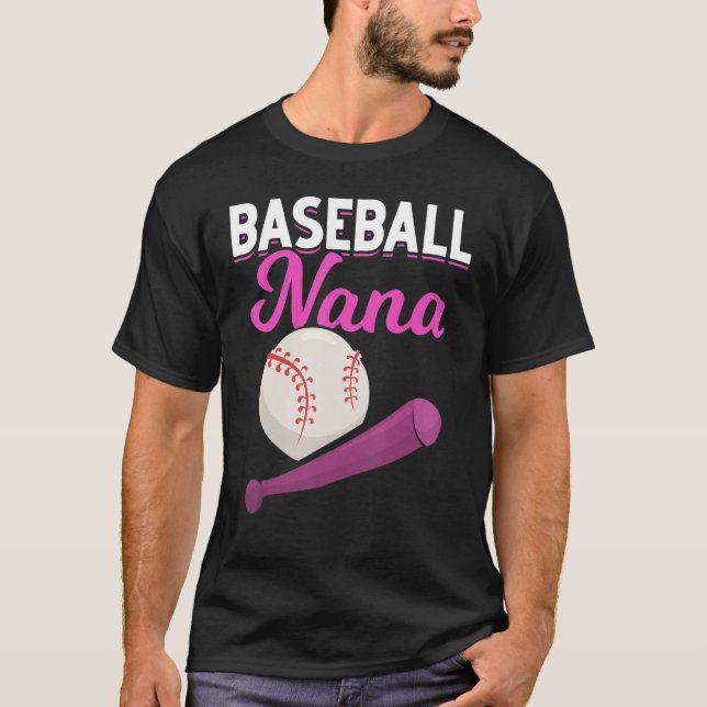 Grandma Sport Baseball Player Nana Pensionsbasis T-Shirt (Vorderseite)