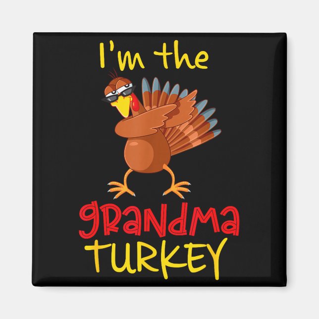 Grandma Turkey Matching Family Group Thanksgiving  Magnet (Vorne)