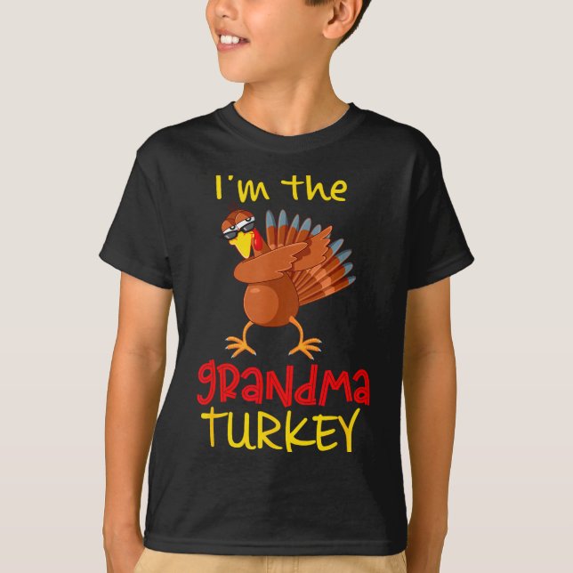 Grandma Turkey Matching Family Group Thanksgiving  T-Shirt (Vorderseite)