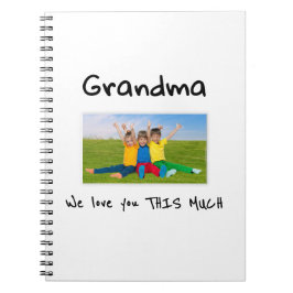 Grandma We Love You This Much Photo Christmas Gift Notizblock