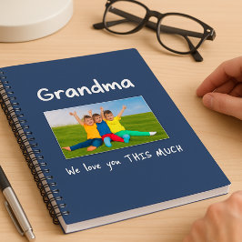 Grandma We Love You This Much Photo Christmas Gift Notizblock
