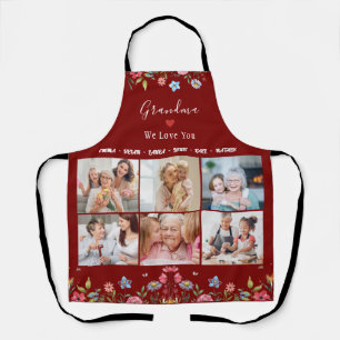 GRANDMA WIR LIEBE IHNEN Ihren Namen Foto Collage S Schürze