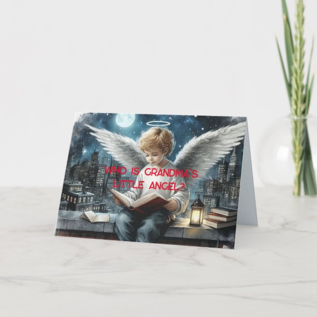 GRANDMA'S ANGEL GRANDSON BIRTHDAY CARD DANKESKARTE (Vorderseite)
