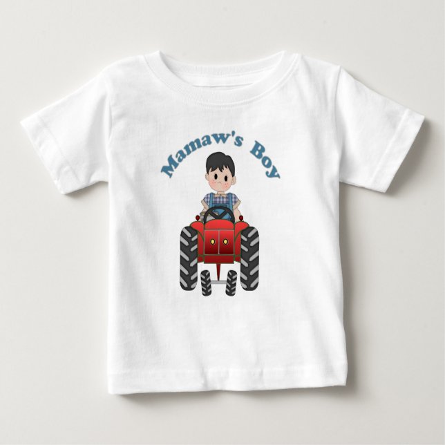 Grandmas Boy Tractor Baby T-shirt (Vorderseite)