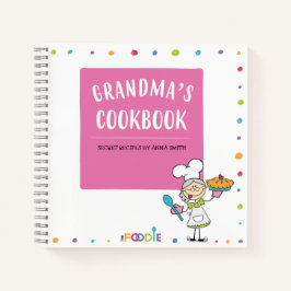  GRANDMA'S COOKBOOK Personalisiertes leeres Rezept Notizbuch