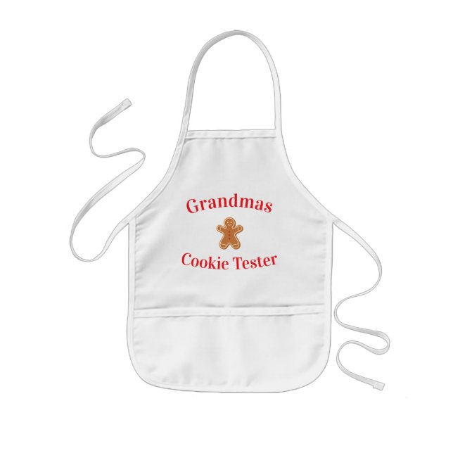 Grandmas Cookie Tester Gingerbread Man Apron Kinderschürze (Vorne)
