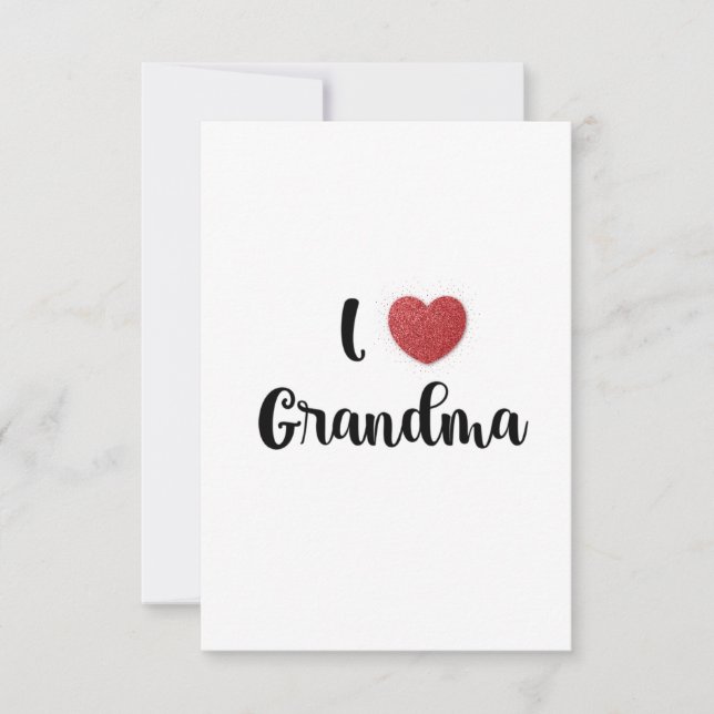 Grandma's Day I Love Grandma Heart Explosion Gift  Dankeskarte (Vorderseite)