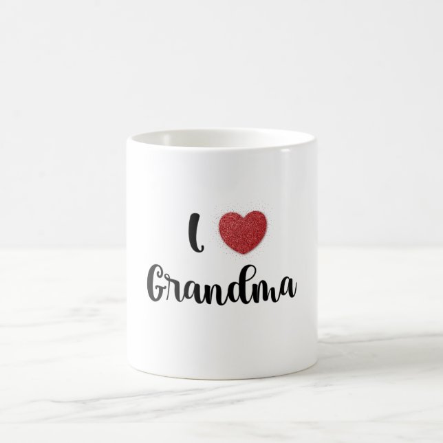 Grandma's Day I Love Grandma Heart Explosion Gift  Kaffeetasse (Mittel)