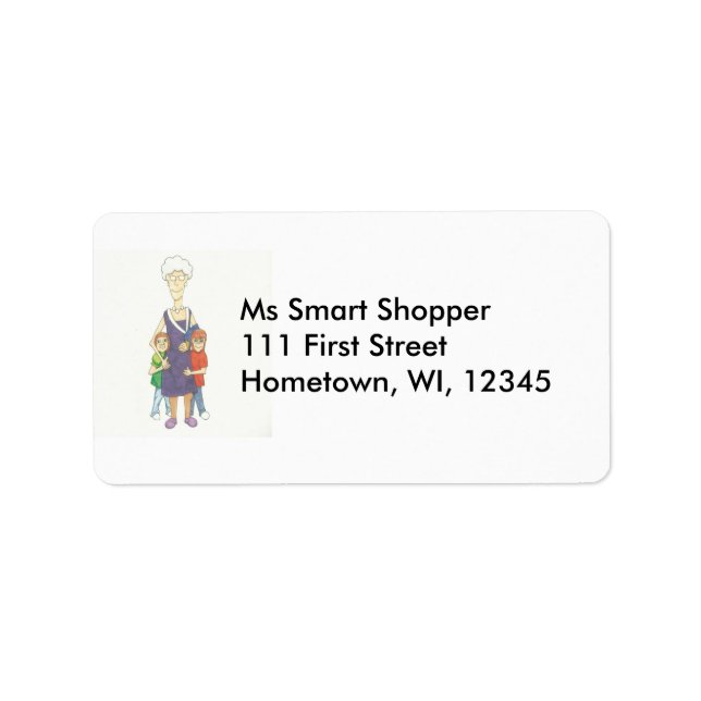 Grandmas Dont Rollerskate Adressaufkleber (Vorne)